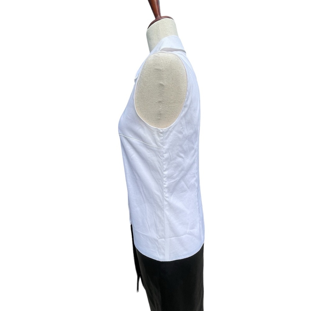 Bailey 44 Shirt Dress Black White sleeveless button up with faux leather Small - Picture 10 of 16